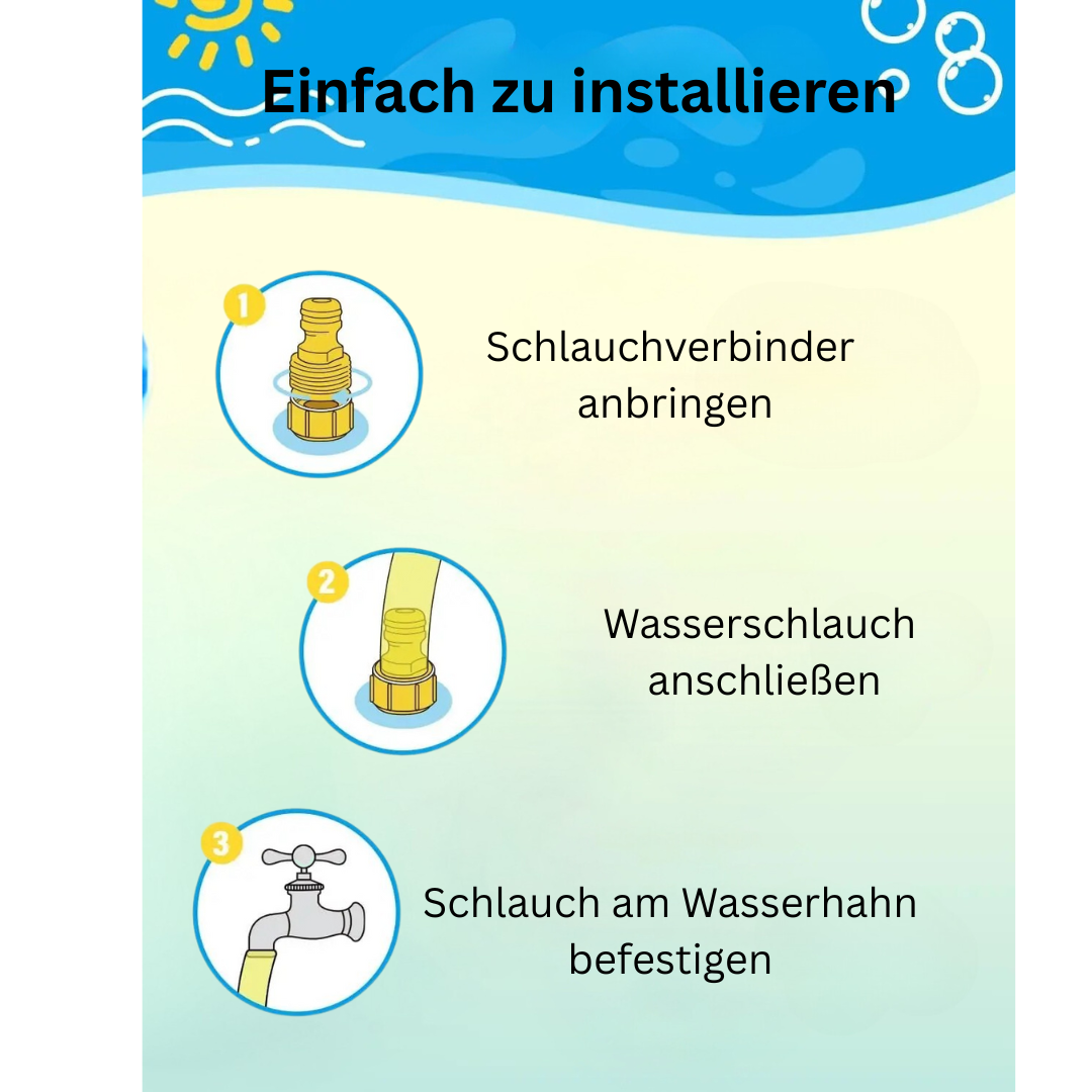 Wasserspielmatte mit Wasserstrahlen - Erfrischender Spaß im Sommer