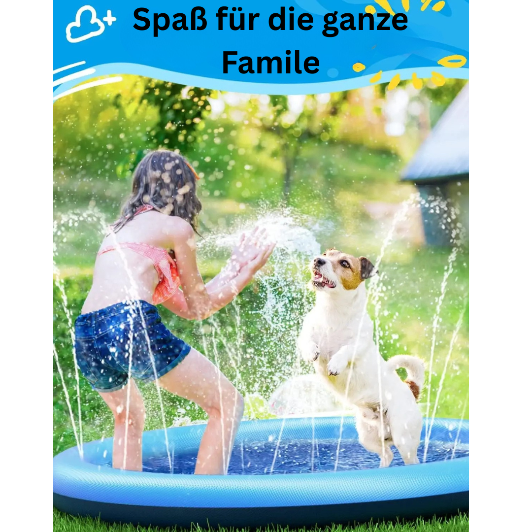 Wasserspielmatte mit Wasserstrahlen - Erfrischender Spaß im Sommer