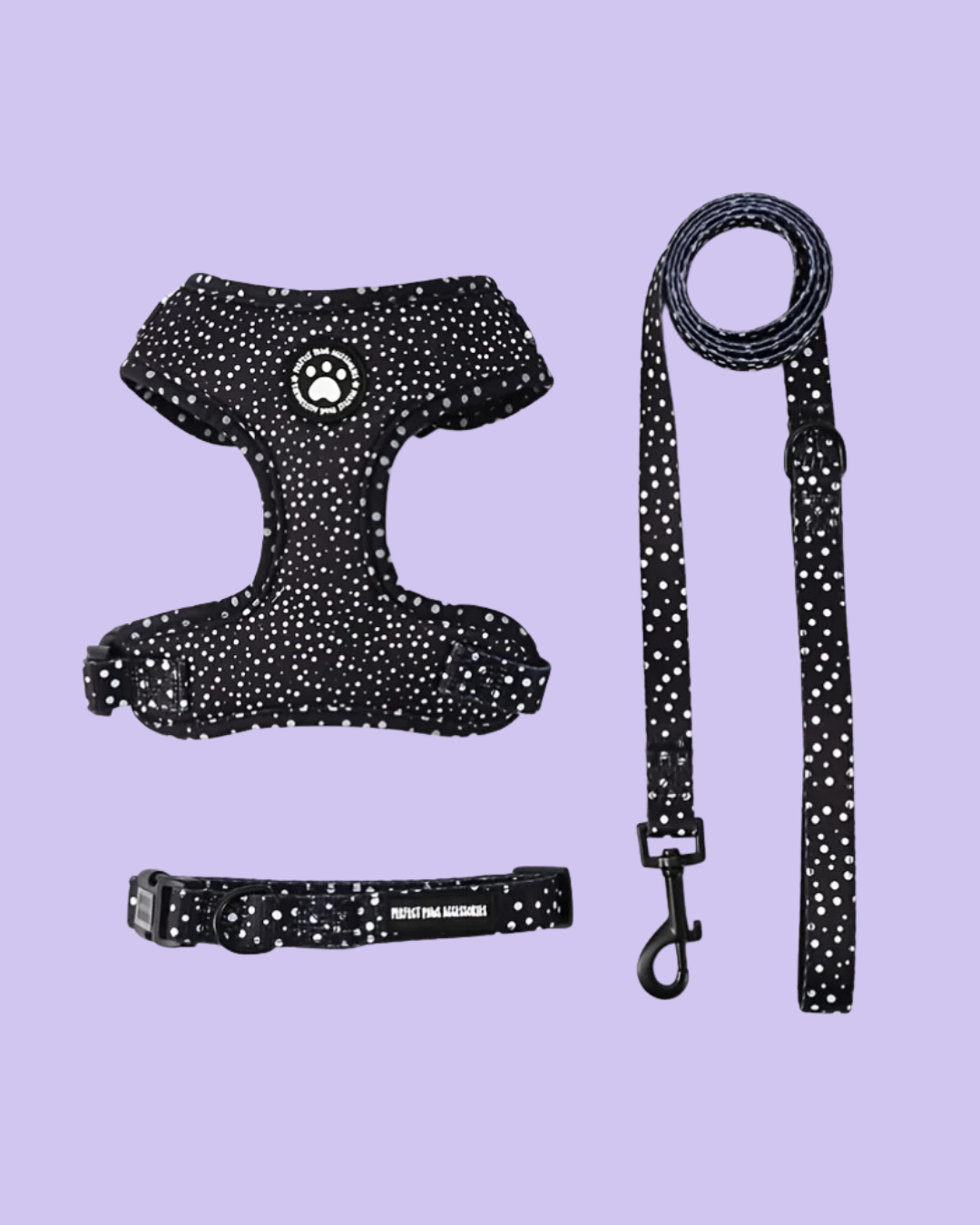 3 in 1 Hundegeschirr Set - Geschirr, Halsband und Leine