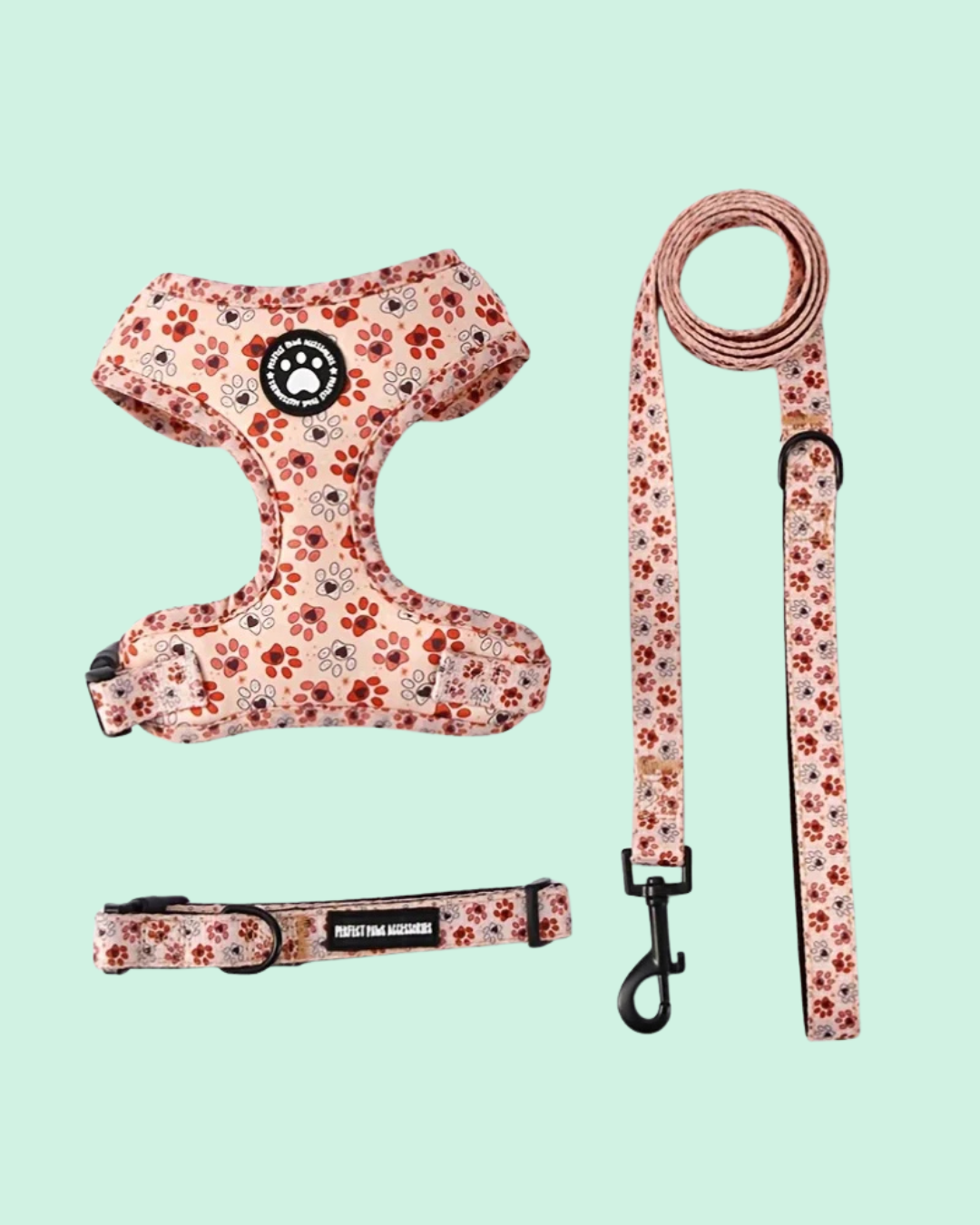 3 in 1 Hundegeschirr Set - Geschirr, Halsband und Leine