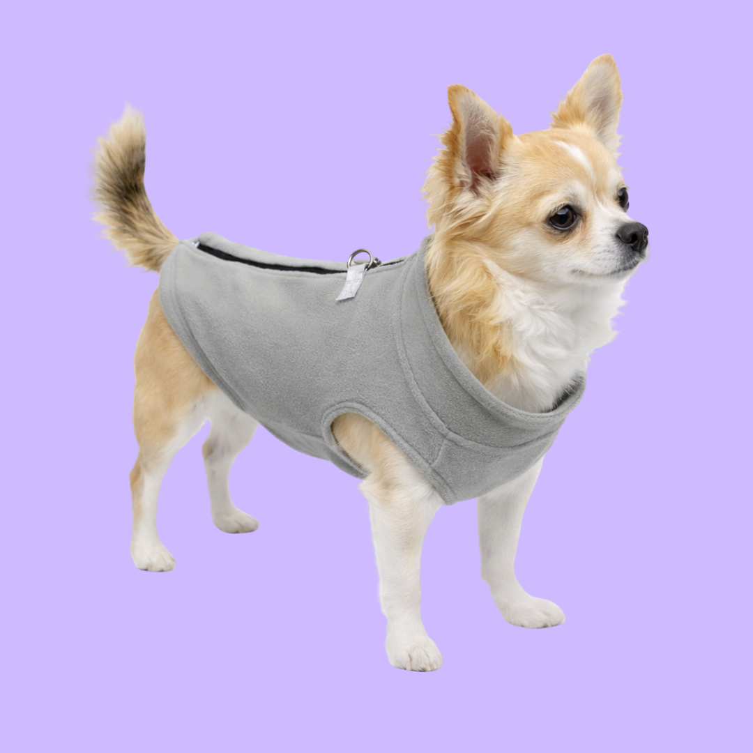 Übergangsweste aus Fleece mit integriertem Leinenring