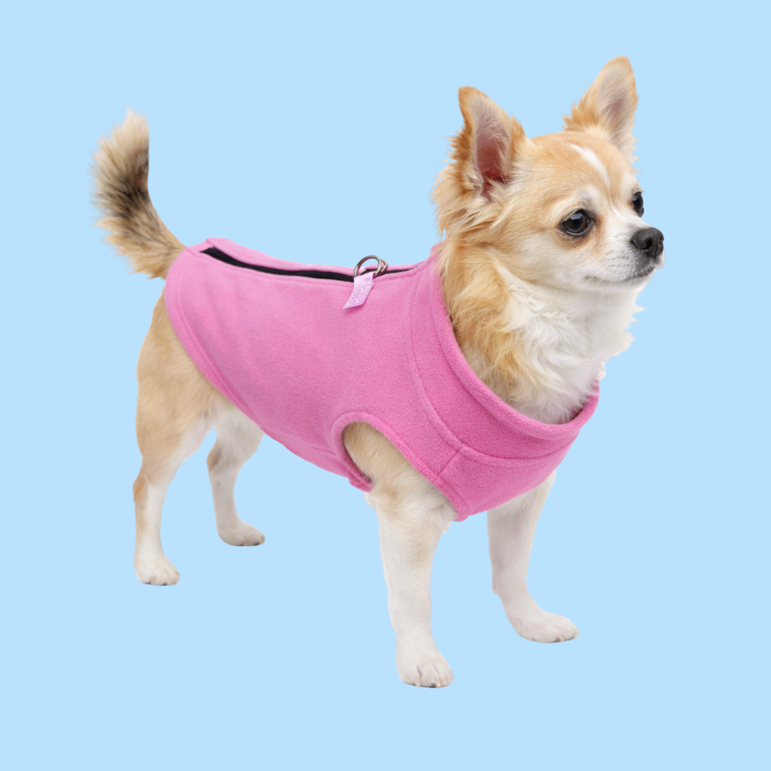 Übergangsweste aus Fleece mit integriertem Leinenring