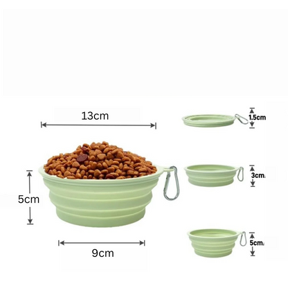 Faltbare Silikon-Hundeschüsseln 2er Set - ideal für unterwegs