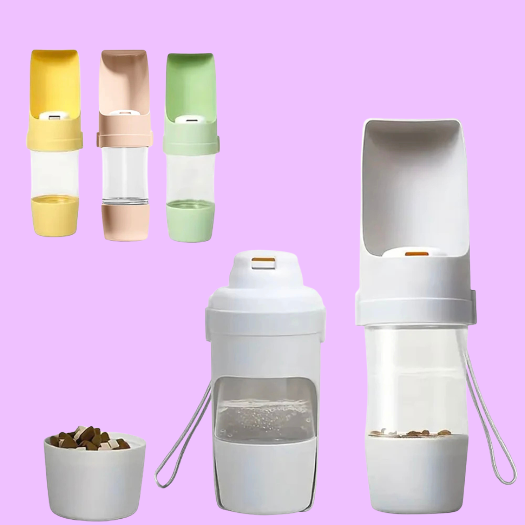 Tragbarer Futter- und Wasserspender - Ideal für unterwegs