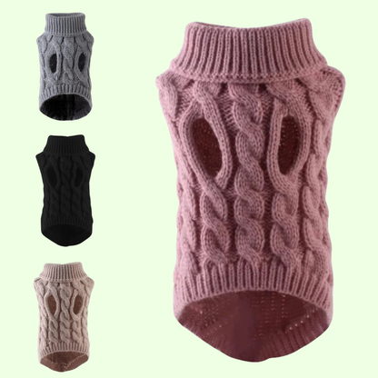 Warmer Hunde-Strickpullover – weich, elastisch & perfekt für kältere Tage
