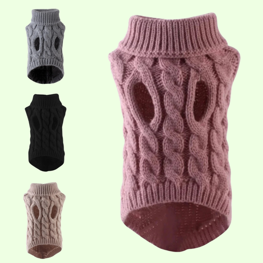 Warmer Hunde-Strickpullover – weich, elastisch & perfekt für kältere Tage