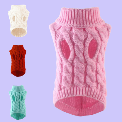 Warmer Hunde-Strickpullover – weich, elastisch & perfekt für kältere Tage