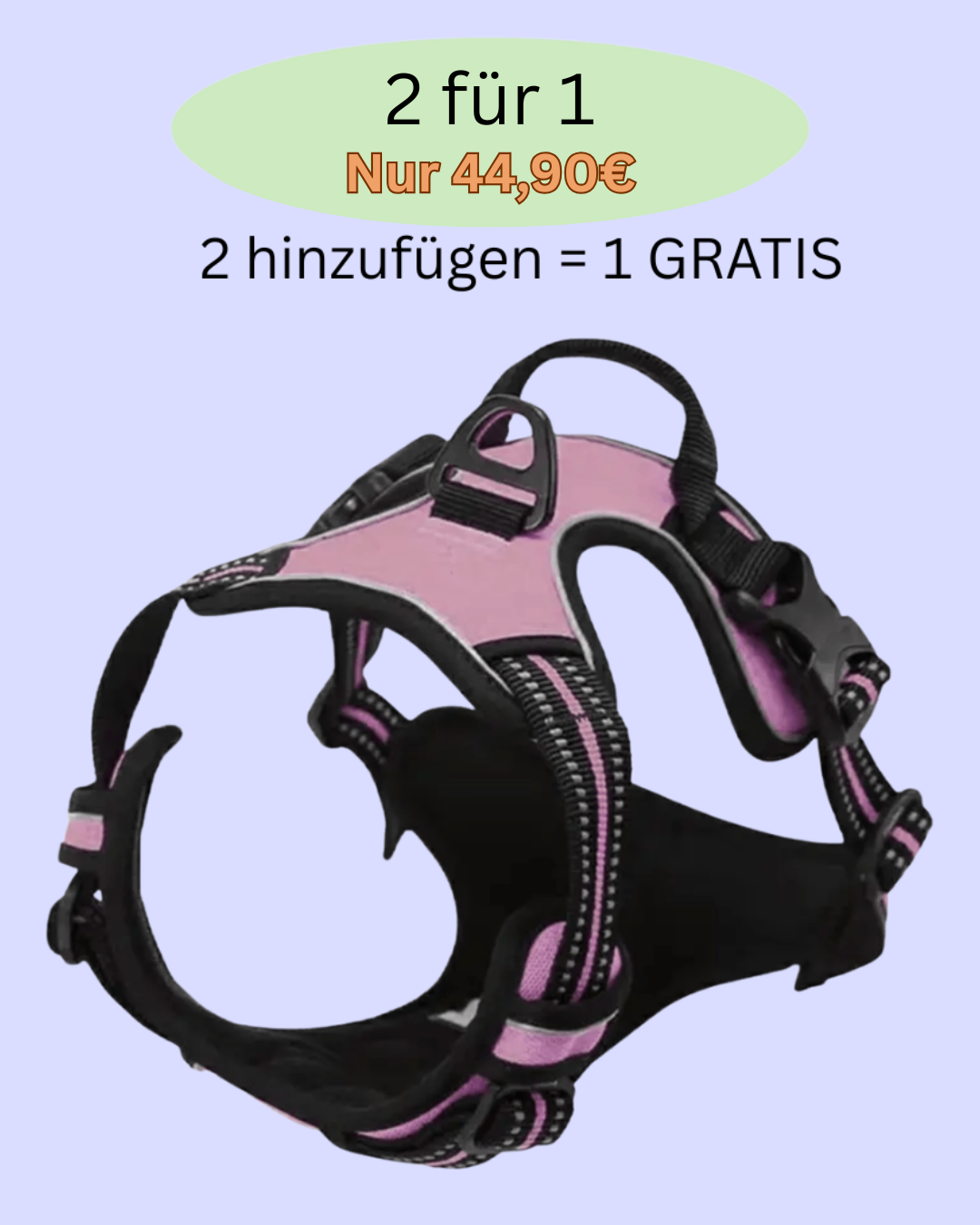 Schluss mit Ziehen an der Leine – Anti-Zug Y-Geschirr mit Brust-Clip
