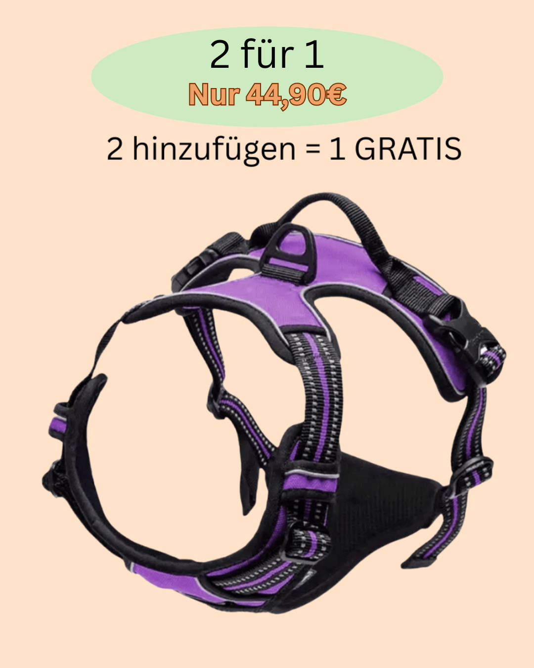 Schluss mit Ziehen an der Leine – Anti-Zug Y-Geschirr mit Brust-Clip