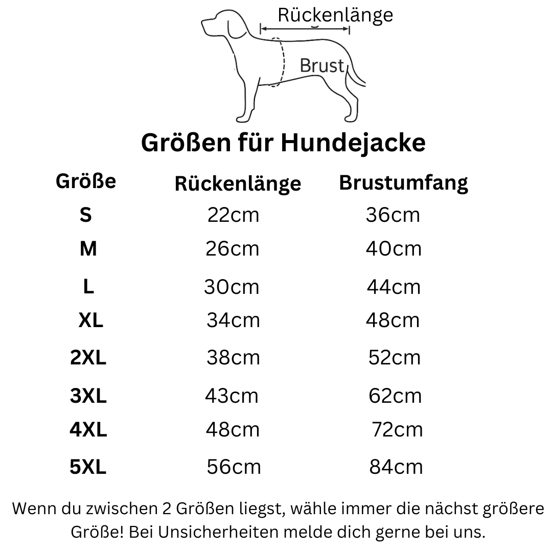 Warmer Hunde Wintermantel - mit integriertem Geschirr
