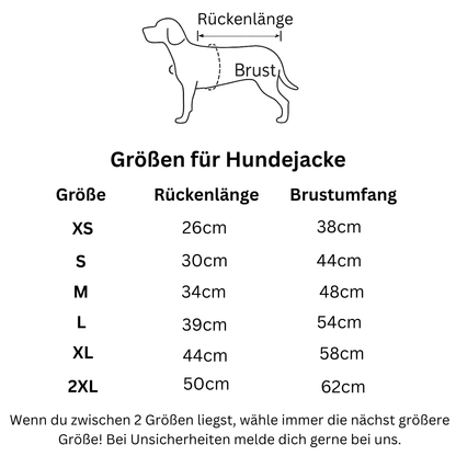 Hunde Wintermantel Christmas - wasserabweisend, warm & mit Leinenring